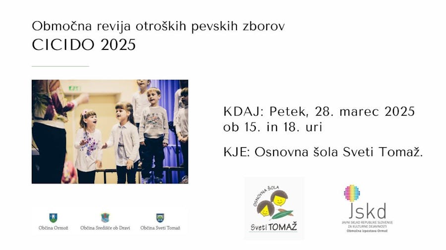 Območna revija otroških pevskih zborov - CICIDO 2025